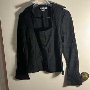 Black Blouse with Vampire Collar Size S